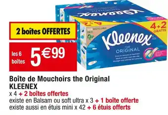 Cora x Carrefour Kleenex boîte de mouchoirs the original offre
