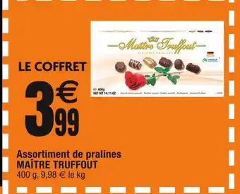 Cora x Carrefour Maître truffout assortiment de pralines offre