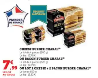 Hyper U CHEESE BURGER CHARAL offre