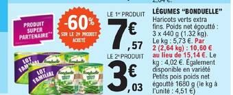 E.Leclerc LÉGUMES "BONDUELLE" offre