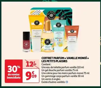 Auchan COFFRET PARFUM VANILLE MONOÏ LES PETITS PLAISIRS offre