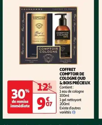 Auchan COFFRET COMPTOIR DE COLOGNE OUD & BOIS PRÉCIEUX offre
