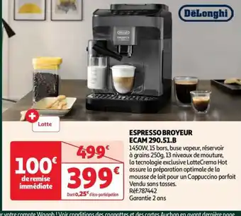 Auchan ESPRESSO BROYEUR ECAM 290.51.B 1450W offre