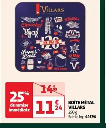 Auchan BOÎTE MÉTAL 24 VILLARS offre