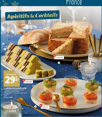 Auchan 1-3 BÛCHES DE CANAPÉS SAPIN offre