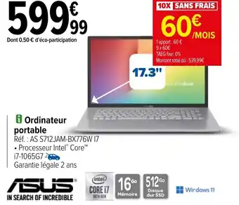 Carrefour Ordinateur portable offre