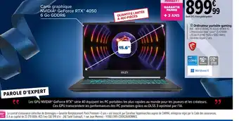 Carrefour i Ordinateur portable gaming offre
