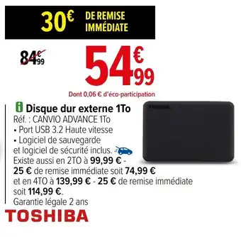 Carrefour i Disque dur externe offre