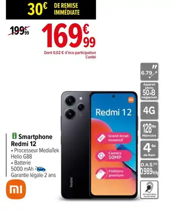 Carrefour i Smartphone Redmi 12 offre