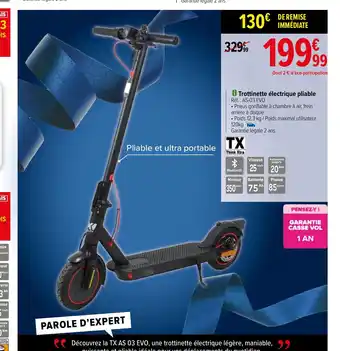 Carrefour i Trottinette électrique pliable offre