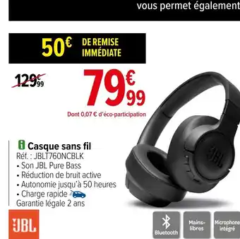 Carrefour i Casque sans fil offre