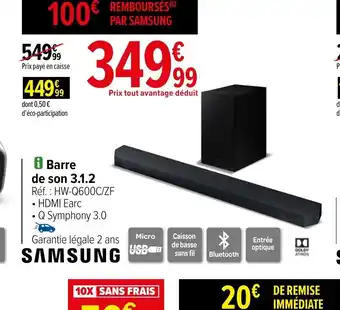 Carrefour Barre de son offre
