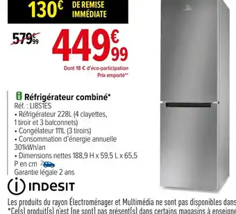 Carrefour i Réfrigérateur combiné offre