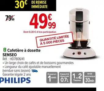 Carrefour i Cafetière à dosette SENSEO offre