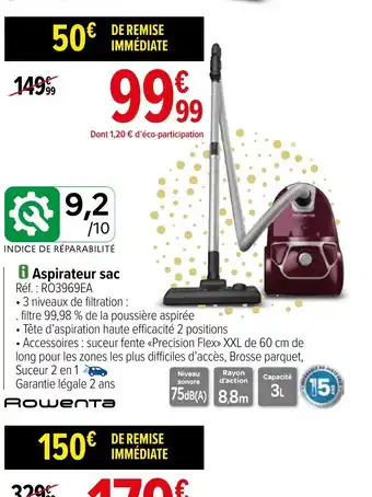 Carrefour i Aspirateur sac offre