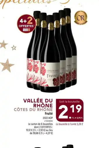 Lidl VALLÉE DU RHÔNE CÔTES DU RHÔNE Fruité offre