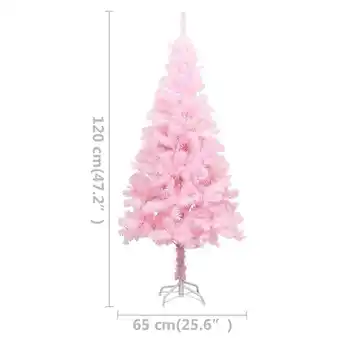 Bricomarché Vidaxl arbre de noël artificiel pré-éclairé et boules rose 120 cm pvc offre