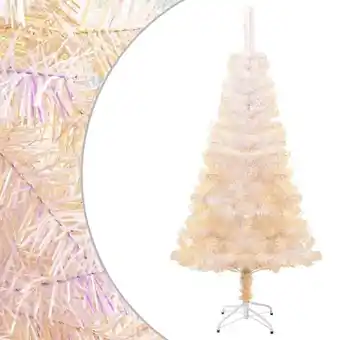 Bricomarché Vidaxl sapin de noël artificiel pointes iridescentes blanc 150 cm pvc offre