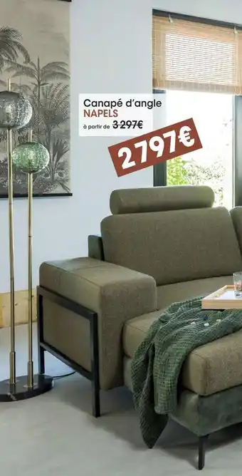 H&H Canapé d'angle Naples offre