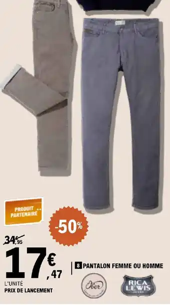 E.Leclerc PANTALON FEMME OU HOMME offre