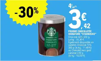 E.Leclerc POUDRE CHOCOLATÉE SIGNATURE "STARBUCKS" offre