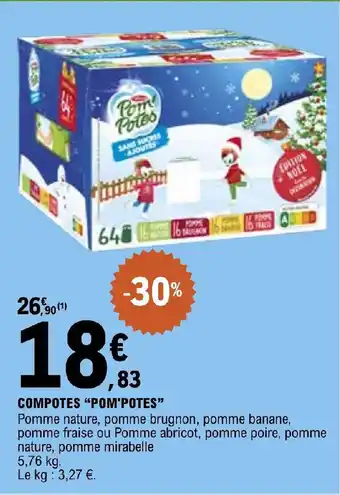 E.Leclerc COMPOTES "POM'POTES" offre