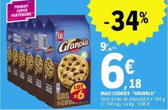 E.Leclerc MAXI COOKIES "GRANOLA" offre