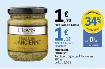 E.Leclerc MOUTARDE "CLOVIS" offre