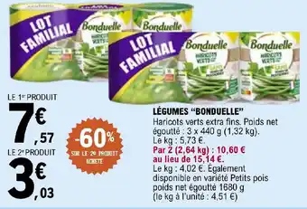 LÉGUMES "BONDUELLE"