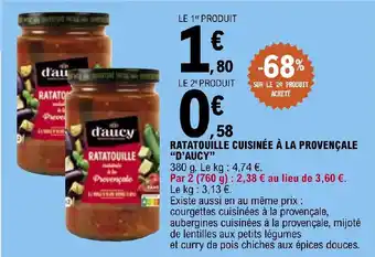 E.Leclerc RATATOUILLE CUISINÉE À LA PROVENÇALE "D'AUCY" offre
