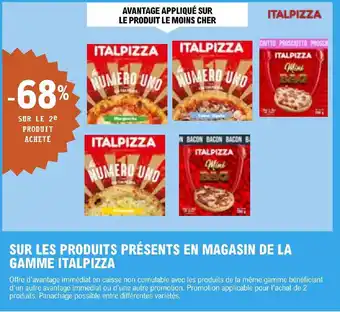 E.Leclerc SUR LES PRODUITS PRÉSENTS EN MAGASIN DE LA GAMME ITALPIZZA offre