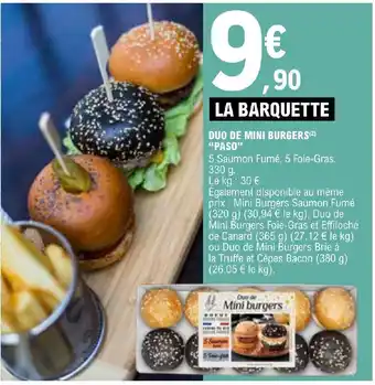 E.Leclerc DUO DE MINI BURGERS (²) "PASO" offre