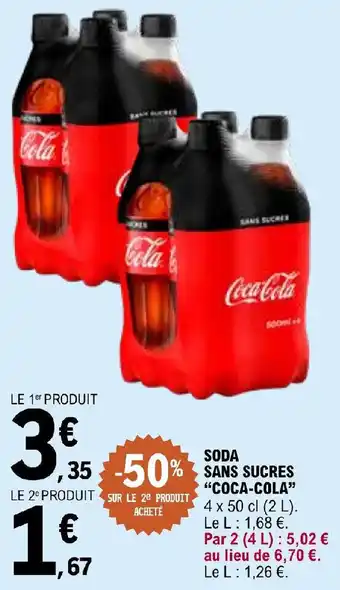 E.Leclerc SODA SANS SUCRES "COCA-COLA" offre