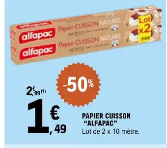 E.Leclerc PAPIER CUISSON "ALFAPAC" offre
