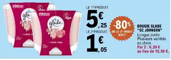 E.Leclerc BOUGIE GLADE "SC JOHNSON" Longue durée Plusieurs variétés au choix. offre