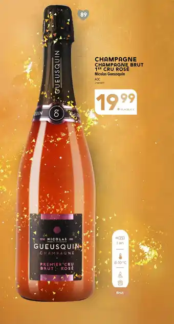 Lidl CHAMPAGNE CHAMPAGNE, BRUT 1ER CRU ROSÉ offre