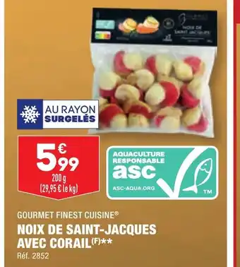 ALDI NOIX DE SAINT-JACQUES AVEC CORAIL(F)** offre