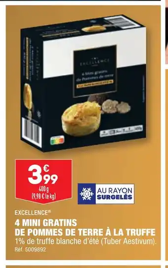 ALDI 4 MINI GRATINS DE POMMES DE TERRE À LA TRUFFE offre
