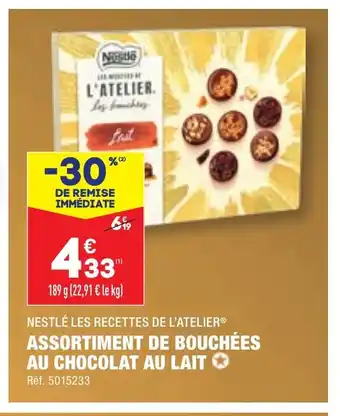 ALDI ASSORTIMENT DE BOUCHÉES AU CHOCOLAT AU LAIT offre