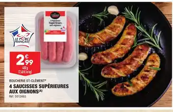 ALDI 4 SAUCISSES SUPÉRIEURES AUX OIGNONS offre