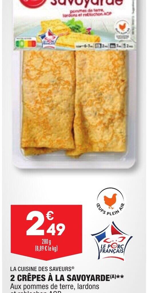 Promo 2 CRÊPES À LA SAVOYARDE chez ALDI