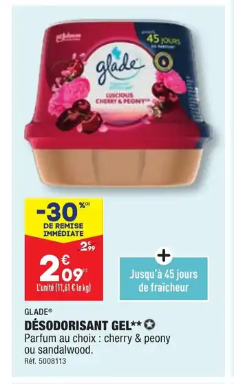 ALDI DÉSODORISANT GEL offre