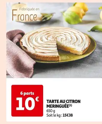 Auchan Supermarché Tarte au citron meringuée offre