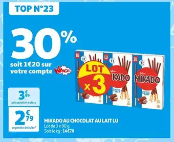 Lu mikado au chocolat au lait