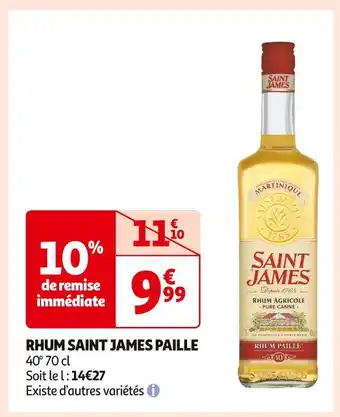 Auchan Supermarché Saint james rhum paille offre