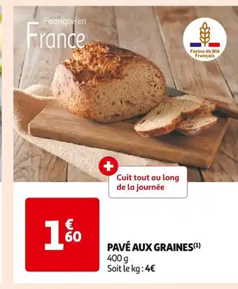Auchan Supermarché Pavé aux graines offre