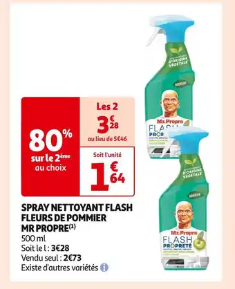 Auchan Supermarché Mr propre spray nettoyant flash fleurs de pommier(1) offre
