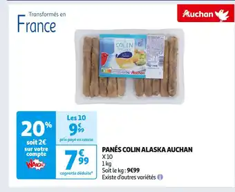 Auchan Supermarché Auchan panés colin alaska offre