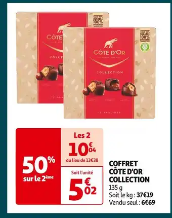 Auchan Supermarché Côte d'or coffret côte d'or collection offre