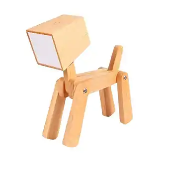 Auchan Lampe bois articulée chien offre